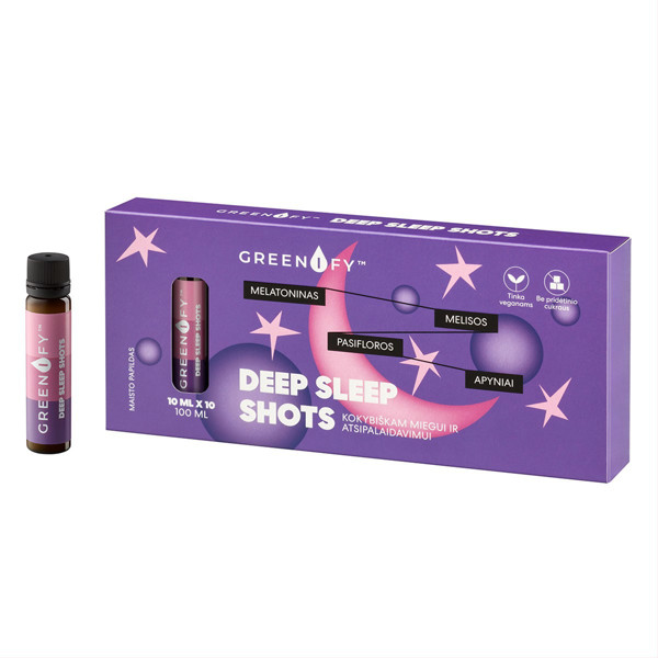 Greenify Deep Sleep Shots kvalitatīvam miegam un relaksācijai, 10 ml, N10 attēls