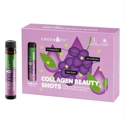 Greenify Collagen Beauty Shots, mati, āda, nagu skaistums, 25 ml, N14 attēls