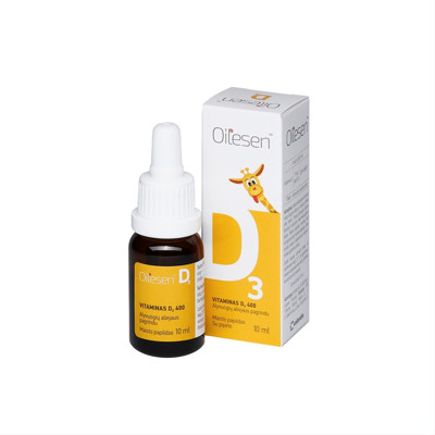 OILESEN, D3 vitamīns 400, pilieni iekšķīgai lietošanai, 10 ml attēls