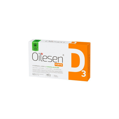 OILESEN FORTE D3 4000, D3 vitamīns, 60 mīkstās kapsulas attēls