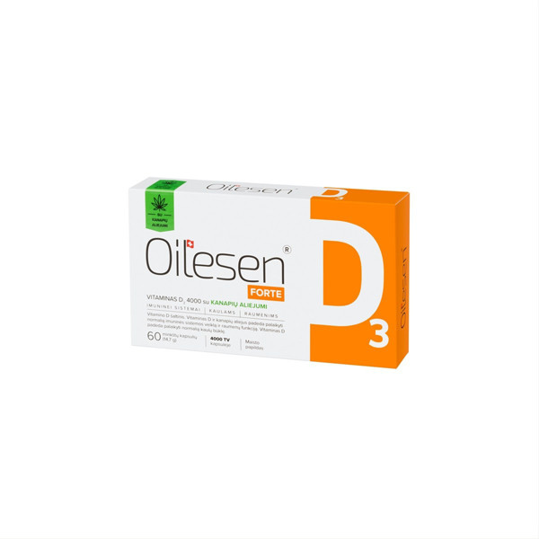 OILESEN FORTE D3 4000, D3 vitamīns, 60 mīkstās kapsulas attēls