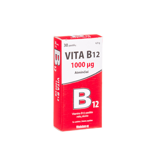 VITA B12, 1 mg, 30 tabletes attēls