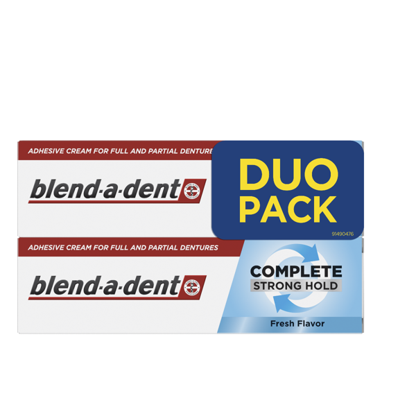 BLEND-A-DENT REGULAR, burnos dantų protezų lipnus kremas, 47 g, 2 vnt.