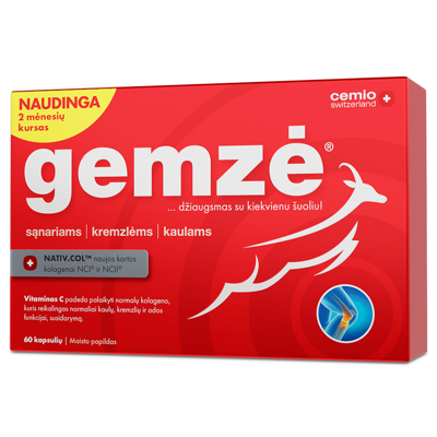 CEMIO GEMZĖ 2X STIPRESNIS, kapsulės, N60
