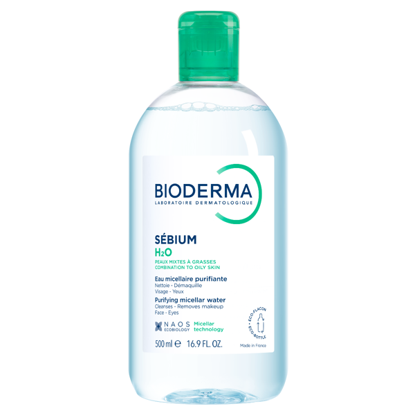 BIODERMA  SEBIUM H2O, micelinis valomasis vanduo, 500 ml