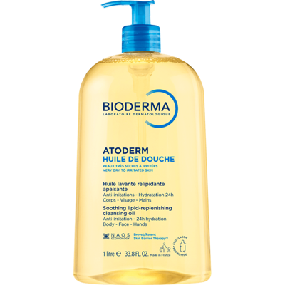 BIODERMA ATODERM HUILE DE DOUCHE, dušo aliejus, 1 L