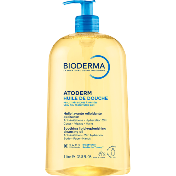 BIODERMA ATODERM HUILE DE DOUCHE, dušo aliejus, 1 L
