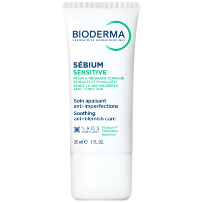 BIODERMA SEBIUM SENSITIVE, intensyviai raminantis kremas jautriai, riebiai, į aknę linkusiai odai, 30 ml