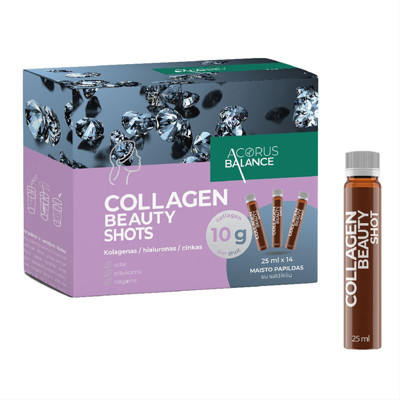 ACORUS BALANCE COLLAGEN BEAUTY SHOTS, skystis, 25 ml, 14 vnt.