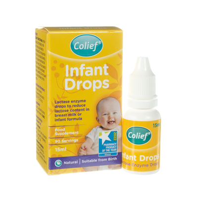 COLIEF INFANT DROPS laktazės lašai, 15 ml