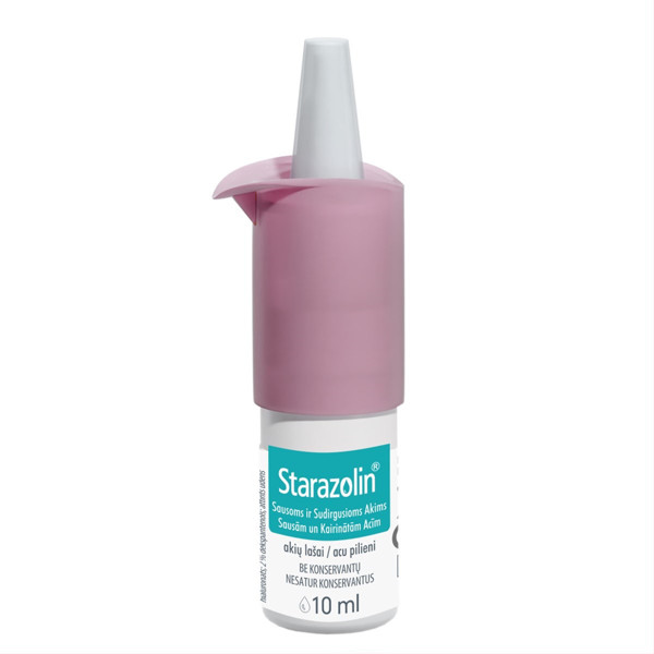 STARAZOLIN SAUSOMS IR SUDIRGUSIOMS AKIMS, akių lašai, 10 ml