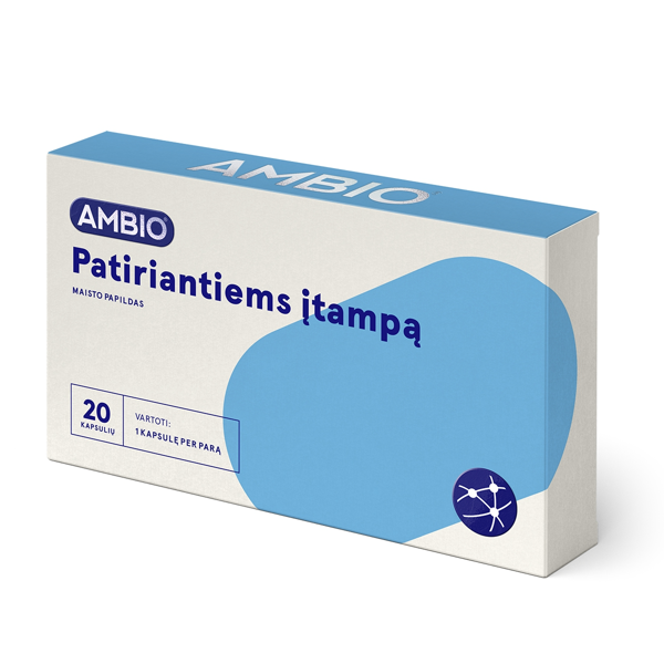 AMBIO PATIRIANTIEMS ĮTAMPĄ, 20 kapsulių