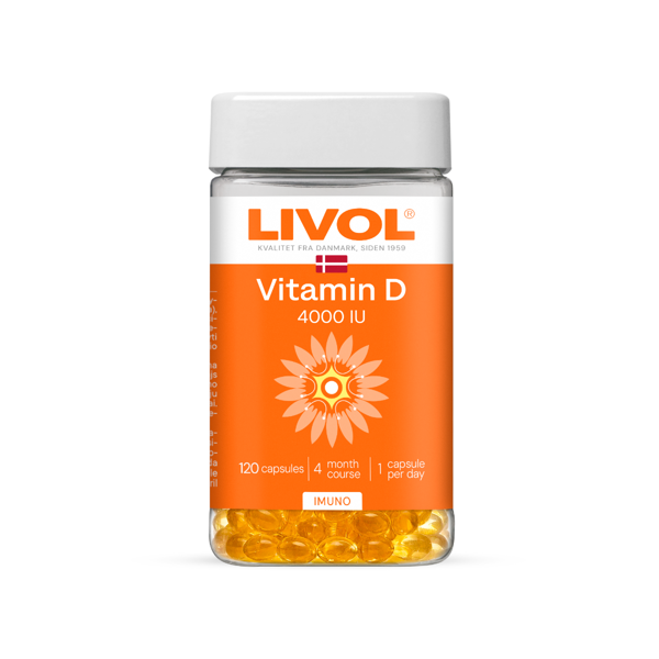 LIVOL EXTRA VITAMINAS D 4000 TV, 120 kapsulių