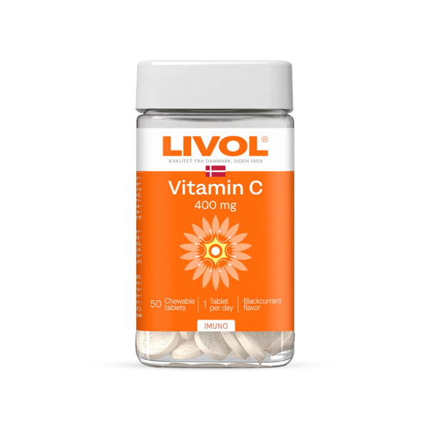 LIVOL MONO, Vitaminas C, 400 mg, N50