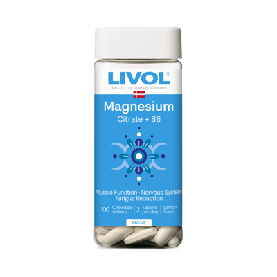 LIVOL EXTRA MAGNIO CITRATAS + B6, 100 tablečių