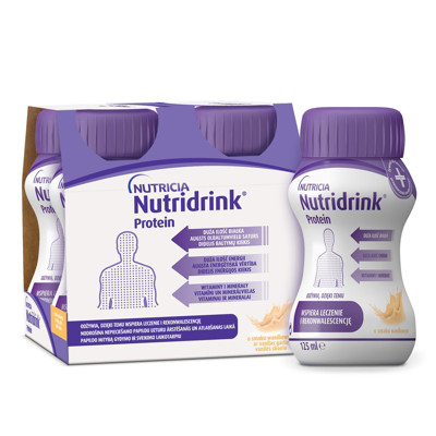 NUTRICIA NUTRIDRINK PROTEIN VANILLA, 125 ml, 4 vnt. 
