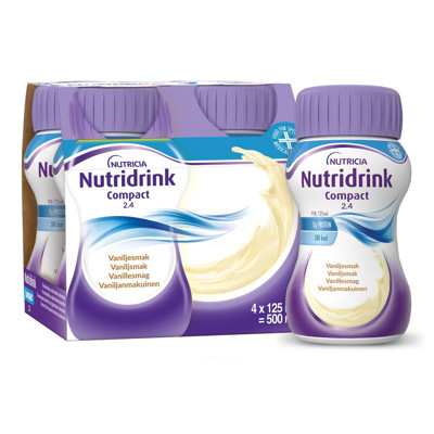 NUTRICIA NUTRIDRINK, 125 ml, vanilės skonio, 4 vnt. 