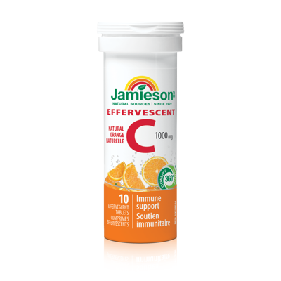 JAMIESON VITAMINAS C TIRPUSIS, 1000 mg, 10 tirpiųjų tablečių