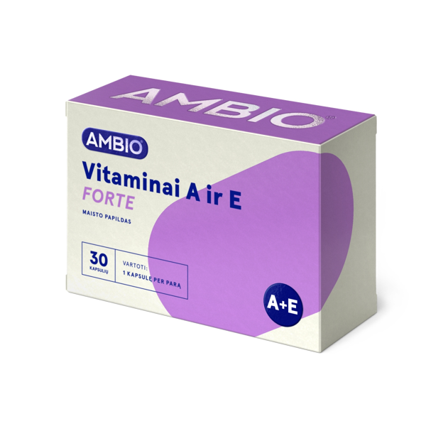 AMBIO VITAMINAI A IR E FORTE, 30 kapsulių