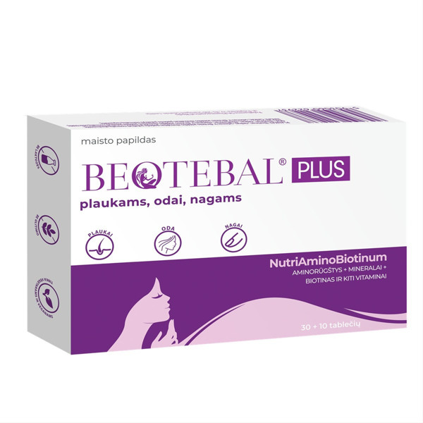 BEOTEBAL PLUS, plaukams, odai, nagams, tabletės, N30+10