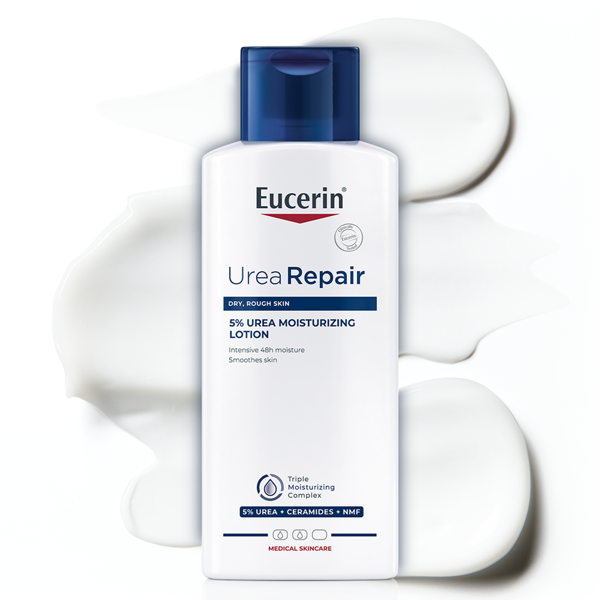 EUCERIN UREAREPAIR PLUS, kūno losjonas su 5% šlapalo, sausai odai, 250 ml